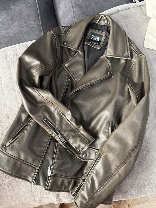 Кожанка Zara кожаная куртка
