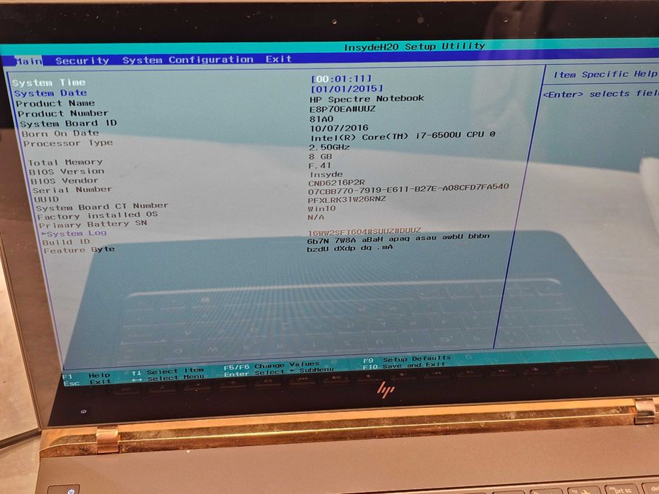 Hp spectre x360 13-v080nz TPN c127 i7 gen 6 Germany baterie defecta
