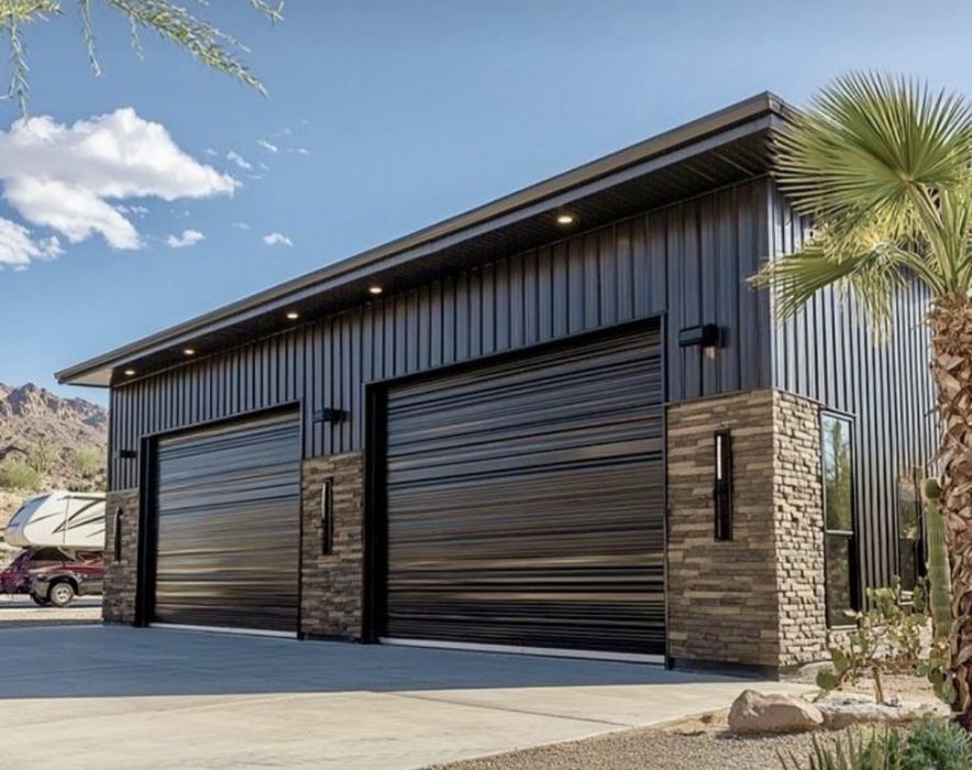 Vând garaje auto pe structura metalica si panou sendwis