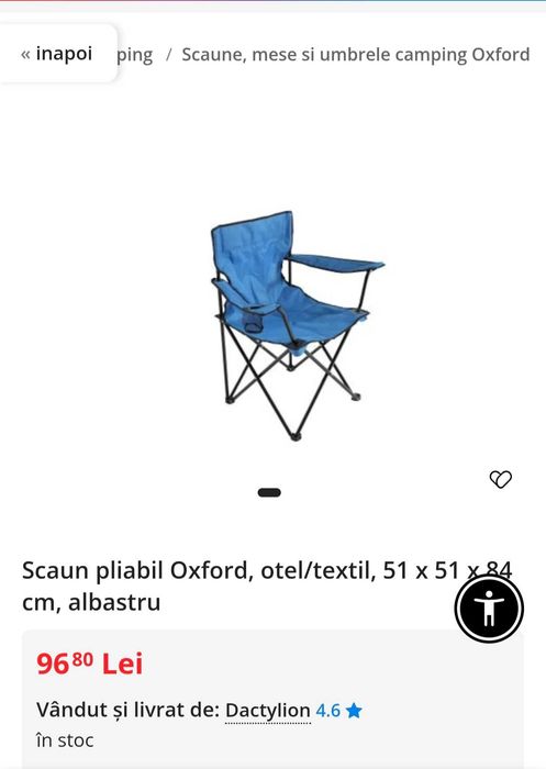 Scaun pliabil gradina/terasa/pescuit