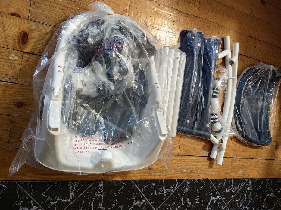 Scaun de masa bebe , LITTLE BIRD , albastru /roz