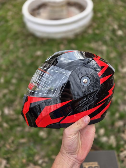 Casca moto atv NEVA FILP UP NOU cu ochelari de soare