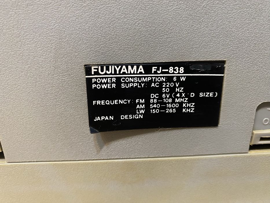 Radio-casetofon Fujiyama FJ-838/vintage