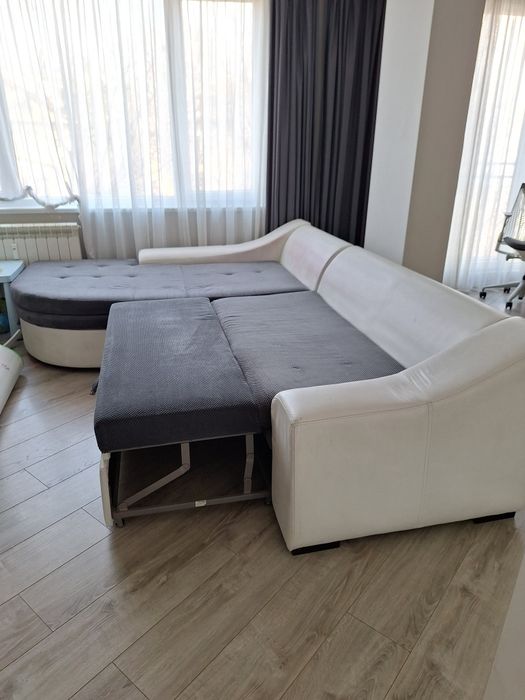 Диван/спа гарнитура с десен подлакътник с ф-я за сън и ракла