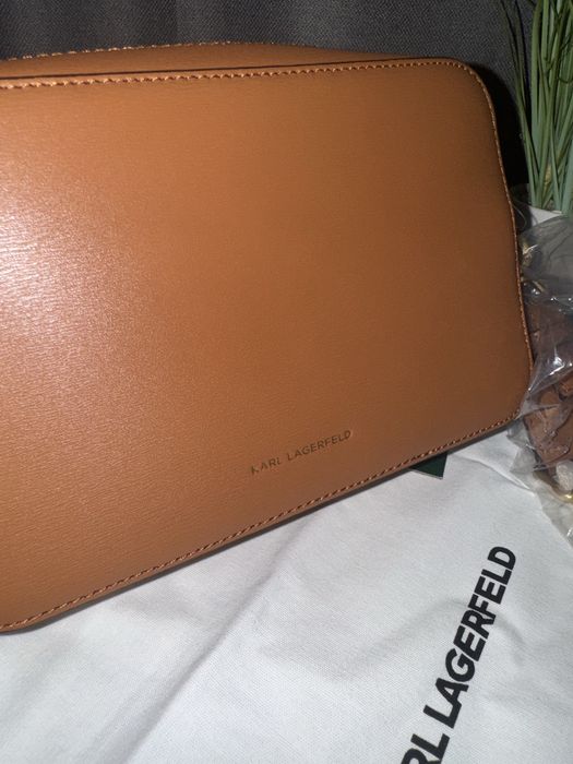 Чанта от естествена кожа Karl Lagerfeld