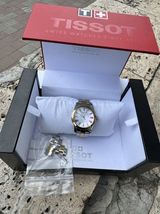 Ceas dama Tissot T Wave Quartz Mother Of Pearl Dial Full Box + zale suplimentare