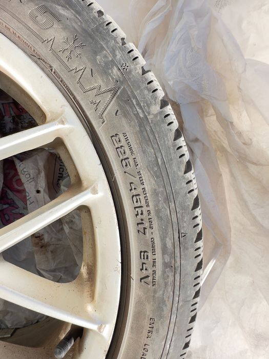 Jante BBS R17 5x112 + anvelope iarnă Dunlop 225/45/17 VW Audi Skoda