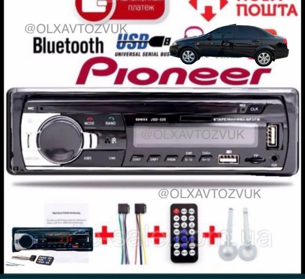 Pioneer maytafon Yangi karopka Blutus 2ta Fleshka Aux fm bor mafon new: 159  000 сум - Автозвук Ташкент на Olx