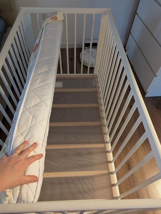 Pătut bebeluși IKEA Gulliver + saltea microfibra cocos