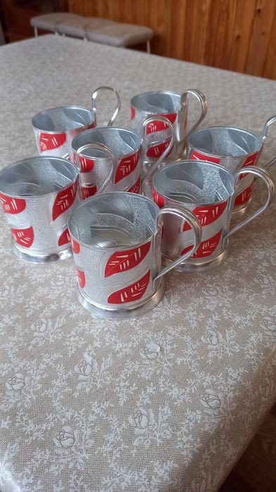 Подстаканники алюминевые советские.