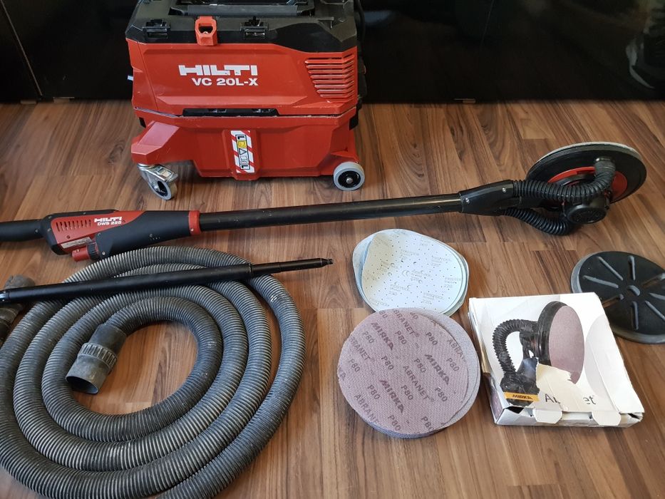 Girafă Hilti DWS 225 si aspirator Hilti VC 20 L-X cu autoscturare