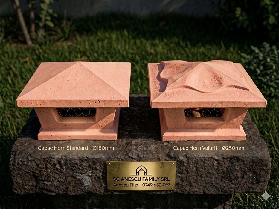 Capac horn beton / Palarie cos de fum Ø180 si Ø250 mm - Producator