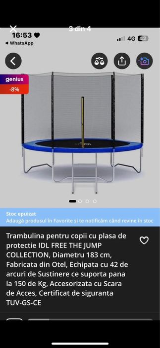 Trambulina nou cumparata si nu sa folosit