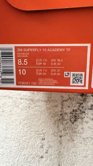 Стоножки  Nike Zoom Mercurial Superfly Academy