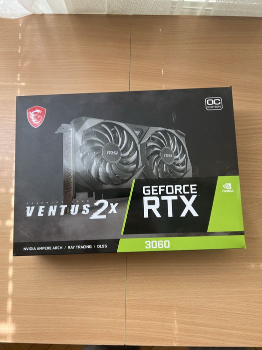 Предлагам msi ge force rtx3060 ventus 2 oc 12 gb картата е в гаранция
