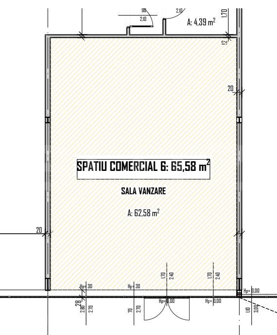 Spatiu comercial, 65 mp, zona Artema Shopping City