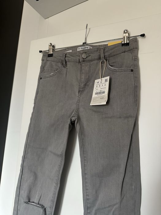 Сиви дамски дънки с етиект pull and bear, 38 размер