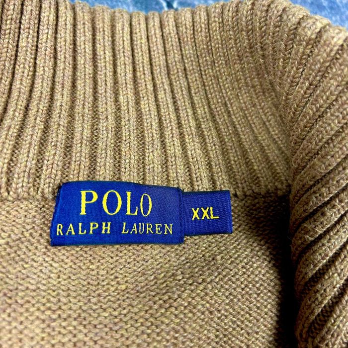 Пуловер Polo Ralph Lauren с цип - Камилско кафяво - Размер XXL