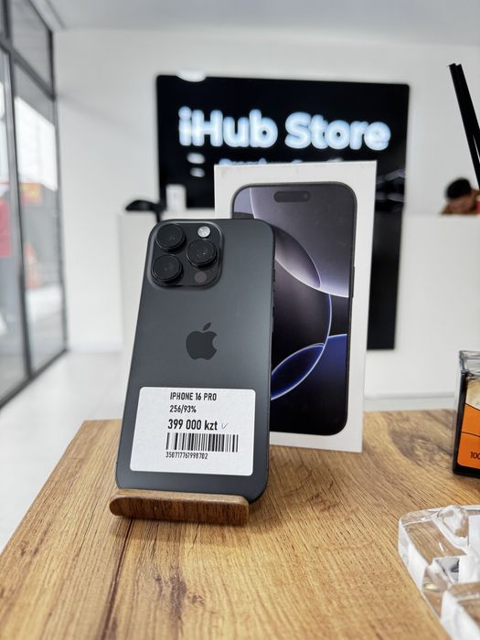 iPhone 16 Pro • 256GB / 93% Black iPhone 16 Pro • 256GB / 93% • Қара
