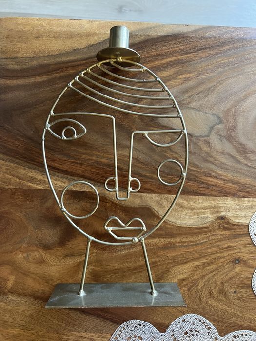 Свещник метал лице