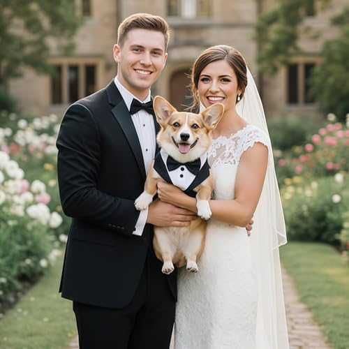 Нов Подплатен регулируем нагръдник смокинг с повод за малки кучета М размер