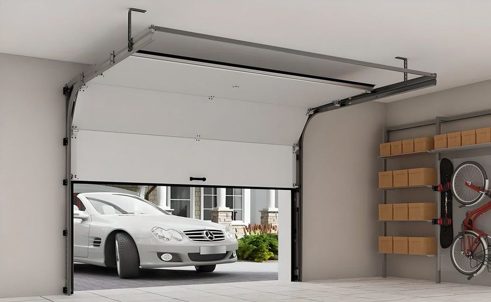 Секционные ворота с калиткой