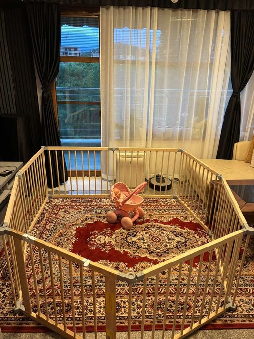Дървена детска кошара за игра