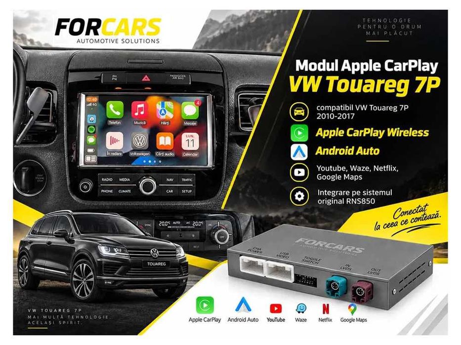 Modul Apple CarPlay Android Auto Wireless VW Touareg 7P 2010–2018