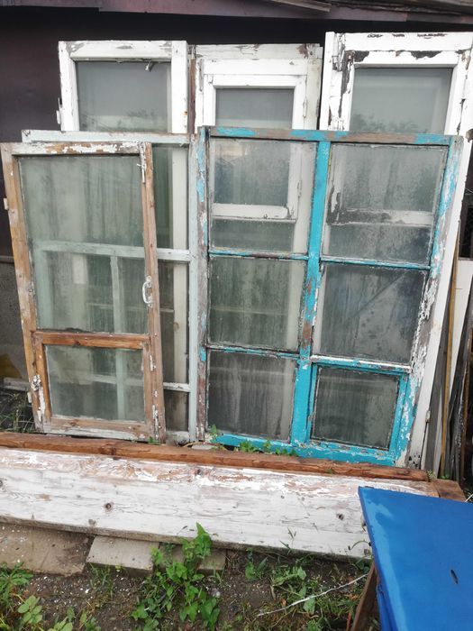Продам бу оконные рамы 55 шт