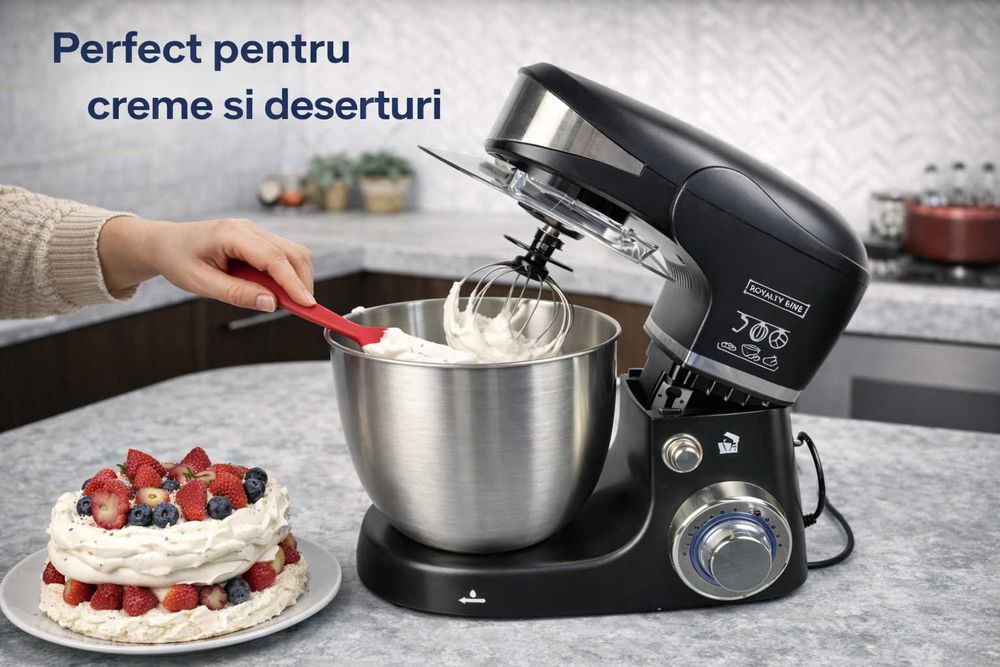 Mixer planetar Royalty Line 1600W cu bol inox 5L