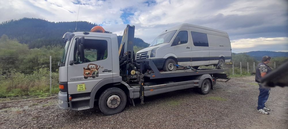 Tractari auto utilaje 12t cu macara