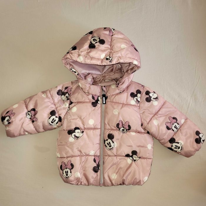 Ватирано яке за момиче h&m Minnie Mouse 74см (6-9м) и шапка