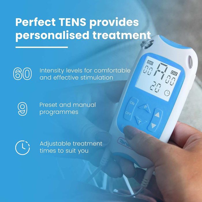 Електростимулатор TensCare Perfect TENS за облекчаване на болки в гърба бедрата краката ръцете