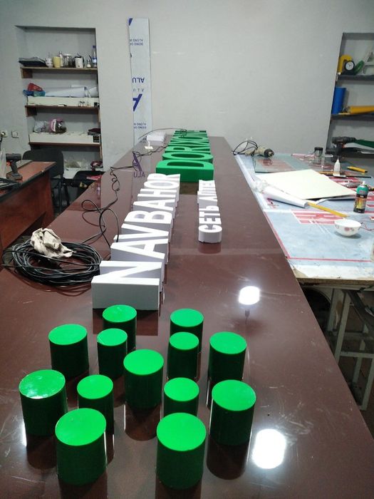 TASHQI REKLAMA XIZMATLARI — 3D harf LED, Banner Arakal( Toshkent )