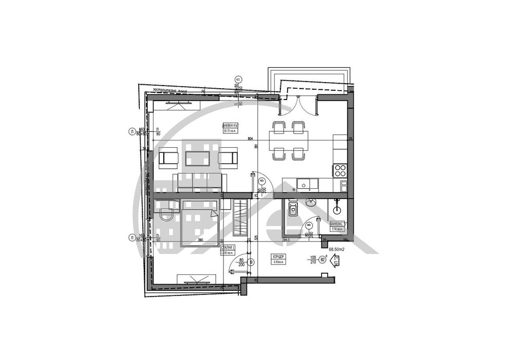 Продава се Двустаен апартамент в Варна, Аспарухово - 81 кв.м за 850 €/кв.м - Снимка #2