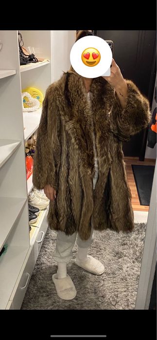 Haină din blană naturală de bizon