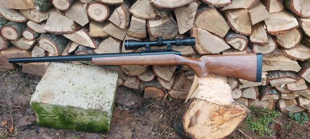 Pusca Airsoft FullMetal Wood/M61 Modificata 4,8j LUNETA 6mm