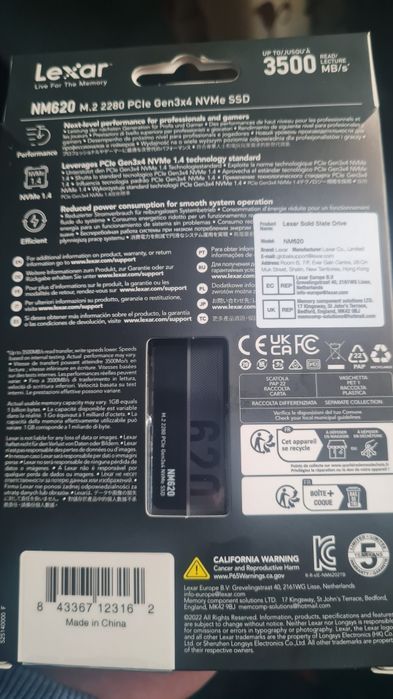 Lexar m2 ssd 1 tb NM620