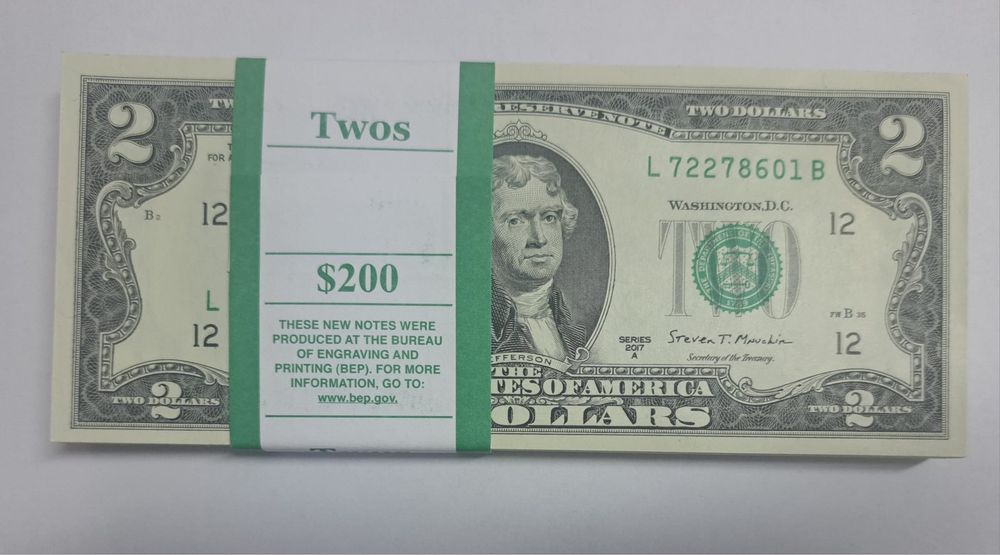 Bacnote 2 dolari 2021 serii consecutive