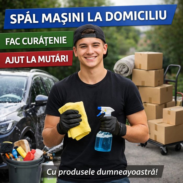 Spăl mașini la domiciliu