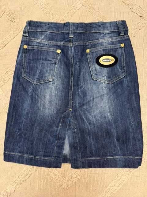 Fusta Versace denim albastru