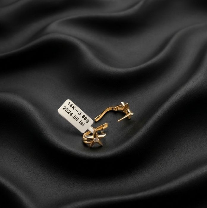 Bijuteria Royal Banat cercei aure 14k 3.88gr