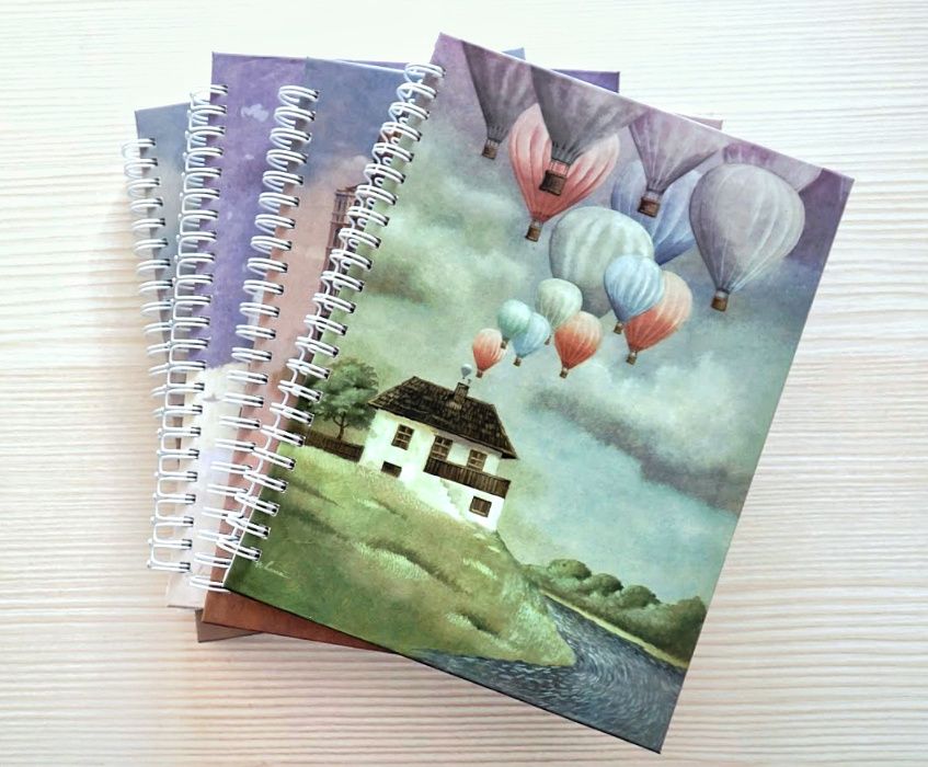 Agende A5 personalizate - cu coperta groasa si spira metalica