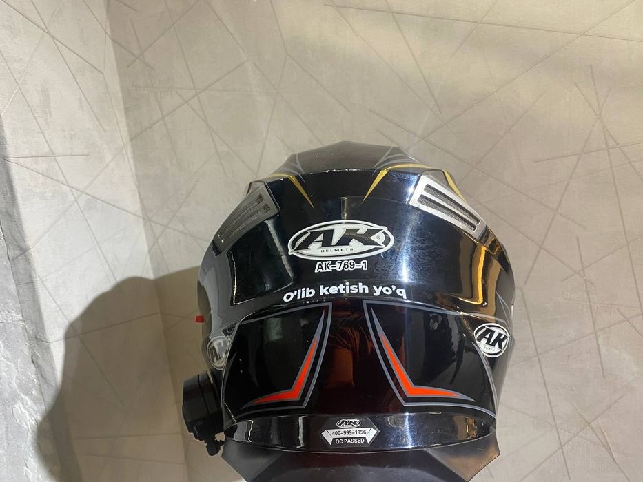 Мотошлем AK F69-1 с Bluetooth гарнитурой — отличный звук, яркий дизайн
