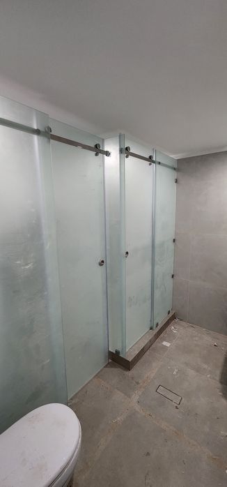 Делаем Душевой кабина с  калёний стекло  раздвижной  низкая цена