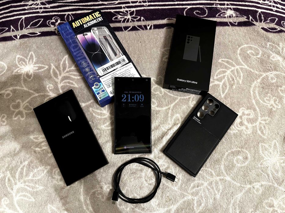 SAMSUNG S24 ULTRA, Titanium, 512GB Întreținut Full Box + Bonus