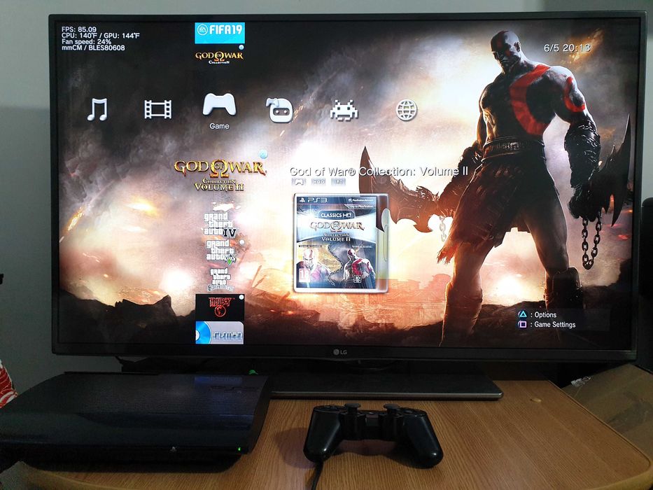 PS3 modat HEN 250 GB + 30 jocuri (GTA V, Red Dead, God of War, NFS)