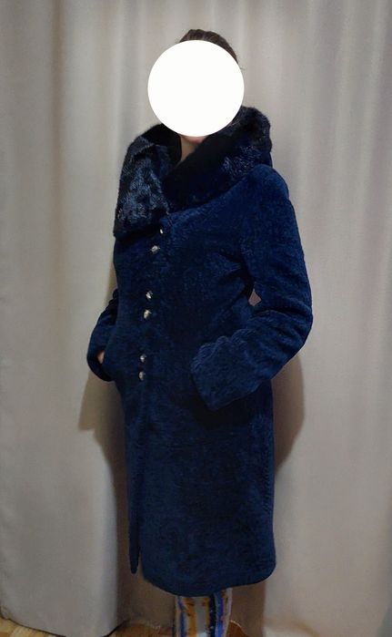 Шуба мутоновая с капюшоном 46-48