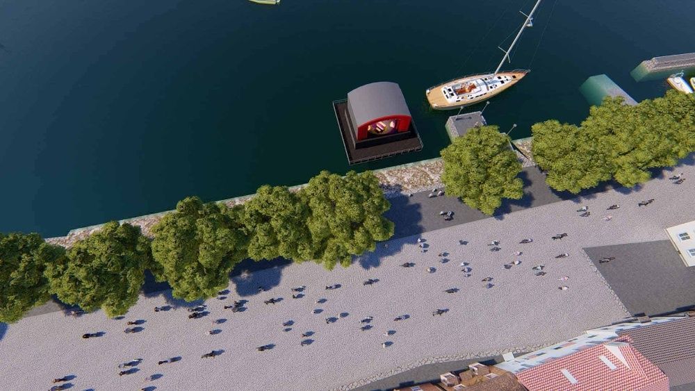 Dock modular pentru evenimente pe apa Si INHIRIERE