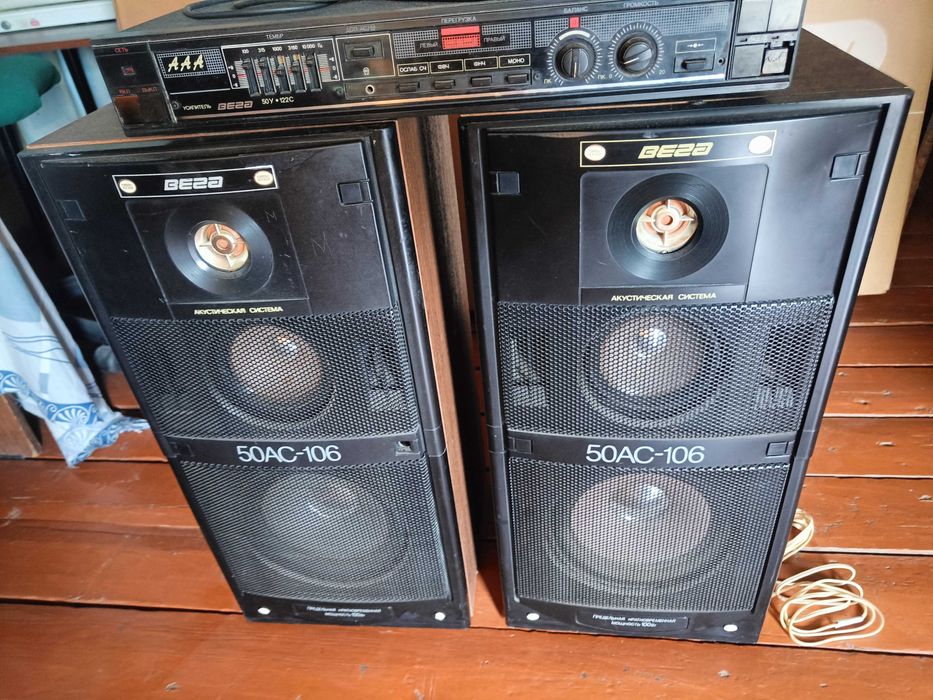 Колонки Вега  50АС+ уселитель